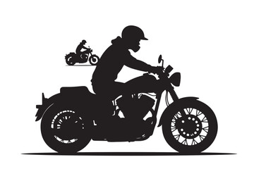 Fototapeta premium Motorcycle, bike motorbike motor biker silhouette, sport, speed, vector, motocross, transport, rider, ride, wheel, cycle, transportation, illustration, vehicle, road, bicycle, race, red, motorcycl