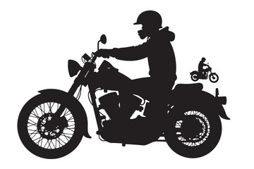 Obraz premium Motorcycle, bike motorbike motor biker silhouette, sport, speed, vector, motocross, transport, rider, ride, wheel, cycle, transportation, illustration, vehicle, road, bicycle, race, red, motorcycl