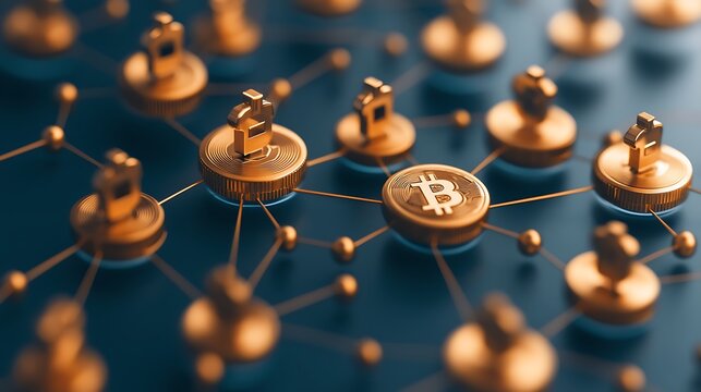 Exploring cryptocurrency networks digital finance virtual environment blockchain technology 3d visualization