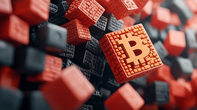 Exploring cryptocurrency trends digital market graphic design abstract environment close-up view innovation concepts