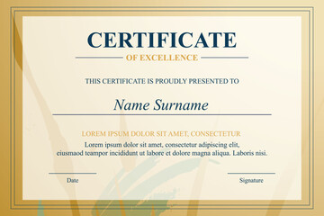 Beige Achievement Certificate Template
