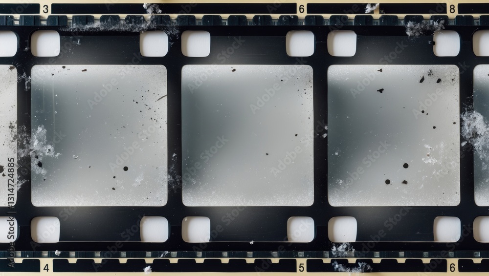 Aufkleber original 35mm filmstrip featuring dusty empty frames or cells and an appealing texture on the border