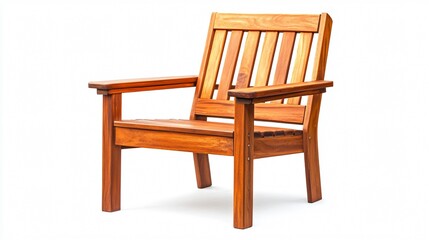 Modern Wooden Chair Isolated on White
