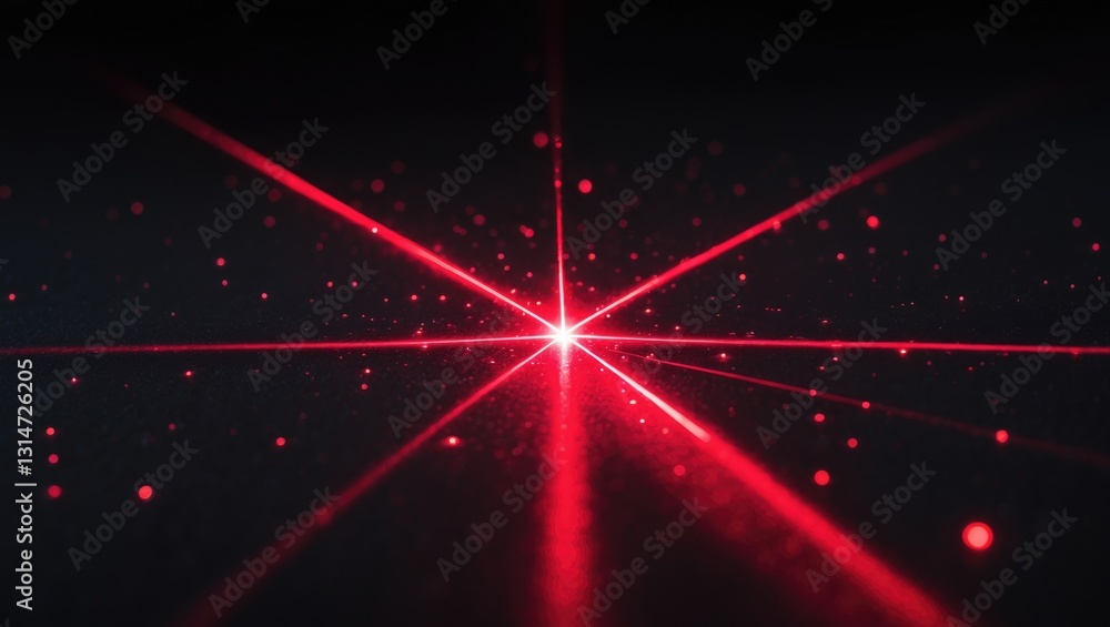 Poster an image featuring a red laser beam.