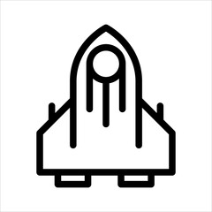 rocket line icon vector illustration isolated on white background