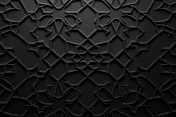 Intricate Black Geometric Pattern Background