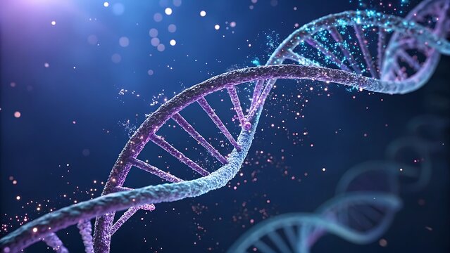 DNA double helix structure, genetic code, science background