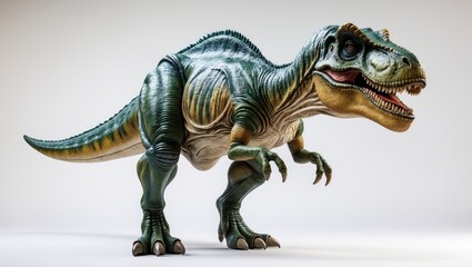 Obraz premium Shooting Dinosaur on a white background.