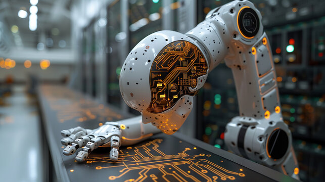 android brain thought processes. new technologies smart automation humanoid computer