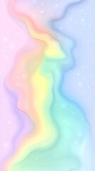 Obraz premium Pastel gradient wave with dreamy colors and subtle sparkling accents