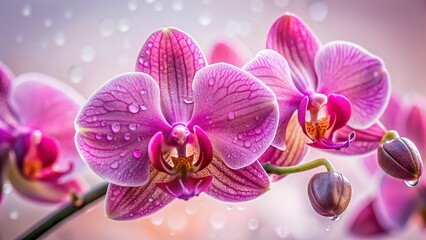 Obraz premium Close-up Phalaenopsis Orchid with High Depth of Field - Vibrant Pink Bloom