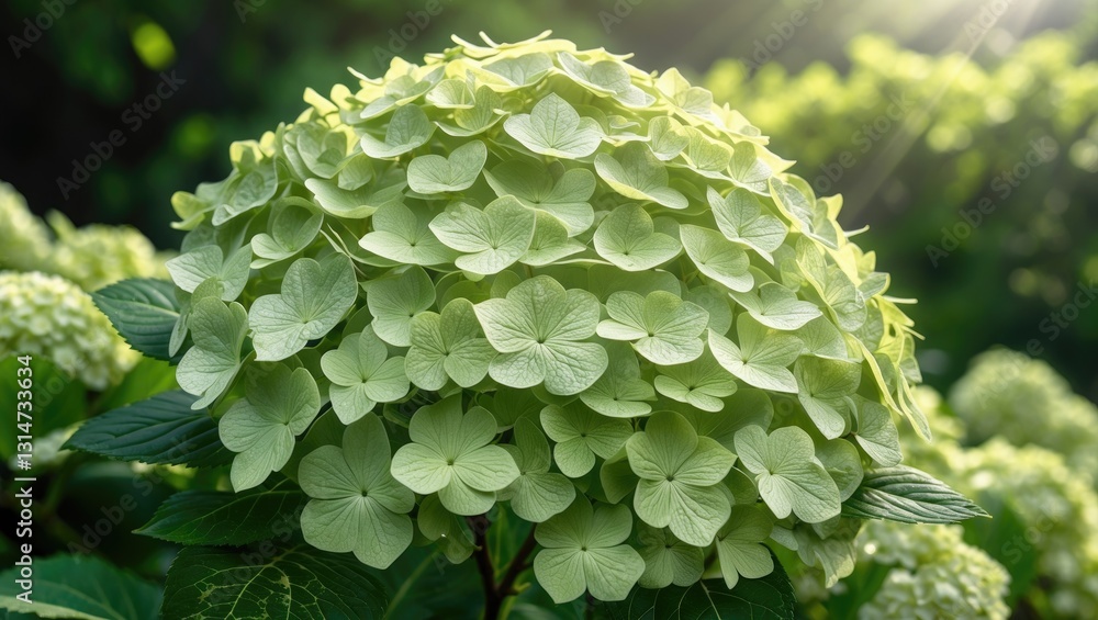 Poster close-up view of a textured plant featuring an intricate vein pattern, densely arranged leaves clust
