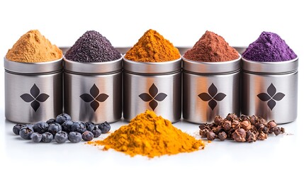 Vibrant spices and herbs kitchen counter food photography natural ingredients close-up culinary art