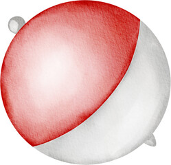 watercolor fishing float bait © Je