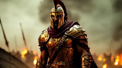 a roman soldier in battle field