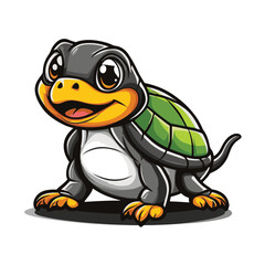 Obraz premium Cheerful Cartoon Turtle