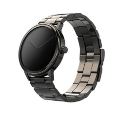 Elegant black metal wristwatch with sleek design, perfect for modern style and timeless sophistication. Ideal accessory for everyday use.