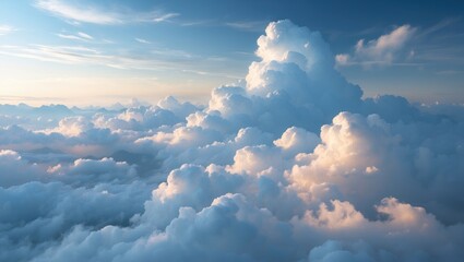 Above the Clouds. Stunning backdrop featuring clouds and mountain peaks.