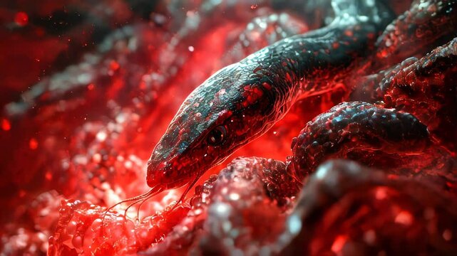A medical leech with a glossy, blood-filled body on human skin, used for traditional therapy