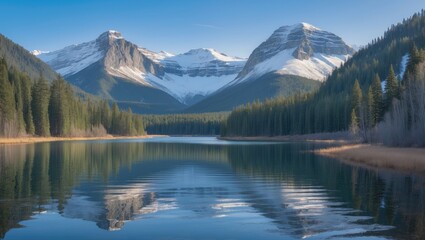 Fototapeta premium Panorama of a lake close to Bend