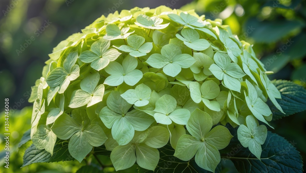 Poster close-up view of a textured plant showcasing an intricate vein pattern, with densely clustered leave