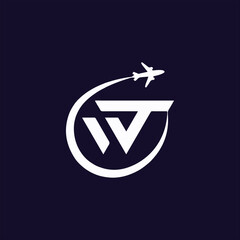 Letter W Dot Simple Monogram Logo