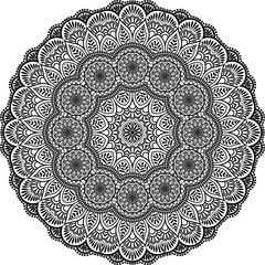 Beautiful floral pattern mandala art isolated on a white background, decoration element for meditation poster, yoga, banner, henna, invitation, cover page, design element mandala art, vector art