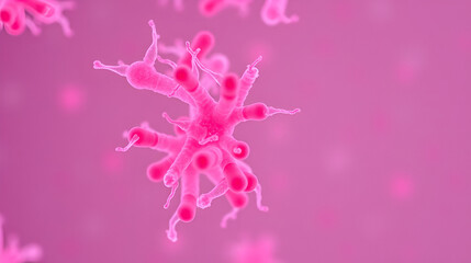 Fototapeta premium Microscopic visualization of Neisseria gonorrhoeae bacteria.