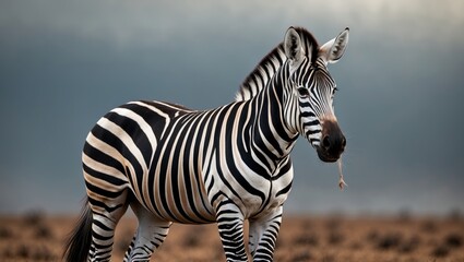 Plains zebra, also known as common zebra, stallion displaying a flehmen response.