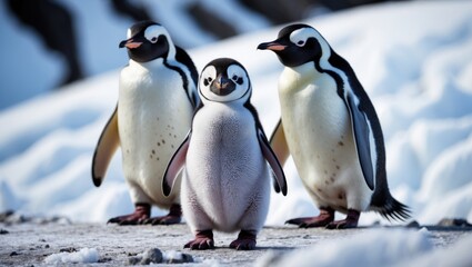 Obraz premium Penguin habitat at Snow Hill.