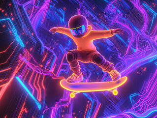 Obraz premium a skateboarder 