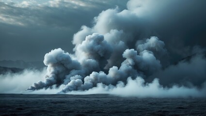 Obraz premium Impressive background featuring delicate white smoke.