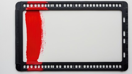 Medium format color film frame. Empty large format film negative or picture frame, available photo space.