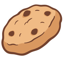 Illustration of a Chocolate Chip Cookie