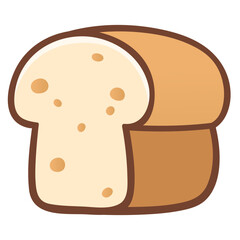 Cartoon Slice of Bread Illustration