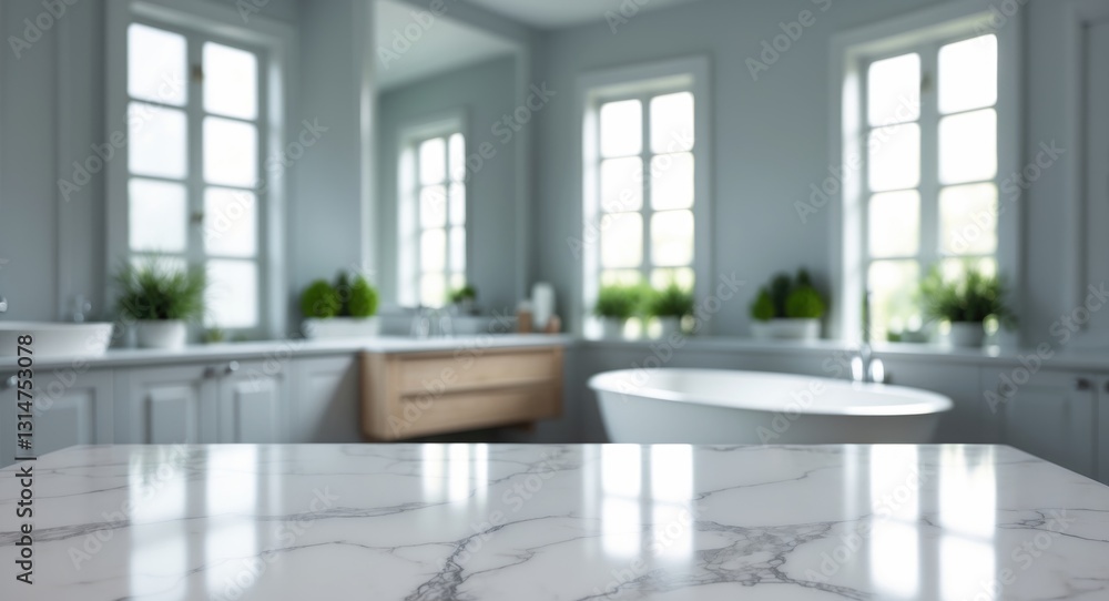 Poster marble counter table top in the background. suitable for mock-up of montage product displays or desi