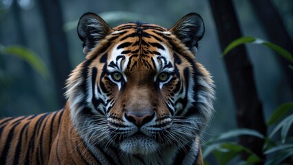 Fototapeta premium Close-up of a male Sumatran tiger.