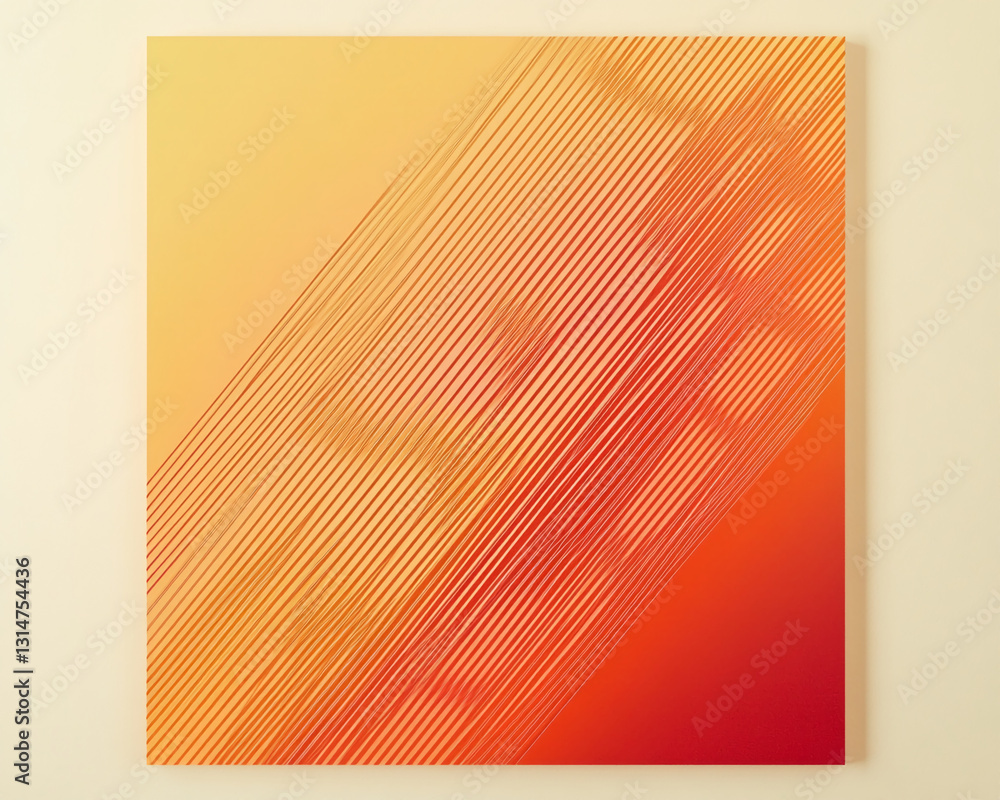 Aufkleber abstract orange and red gradient background with diagonal lines, creating a dynamic and energetic vi
