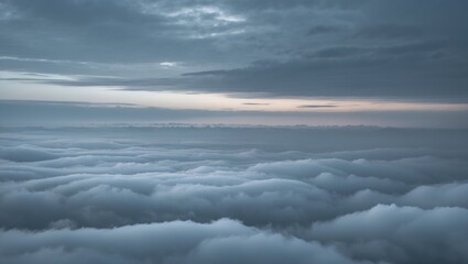 Obraz premium Collection of flat clouds in a photograph