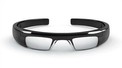 Modern glasses, futuristic, isolated on white,  technology background