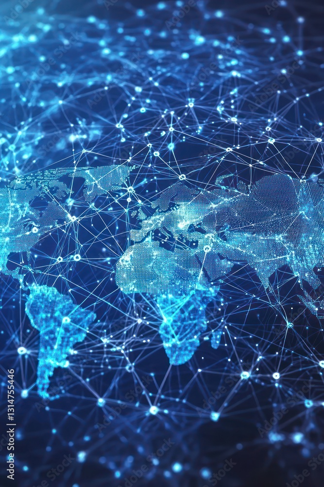 Aufkleber networks spanning continents visualize global internet business systems dynamically.