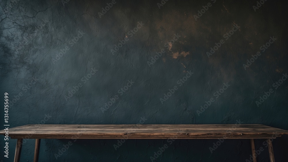 Poster close-up retro plain dark wall background texture for showcasing or promoting products and content i