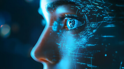 A futuristic machine learning AI that detects emotional states through human eye contact and adjusts the virtual world to comfort and interact.
