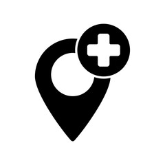 Obraz premium Icon a location, isolated against a clean background.