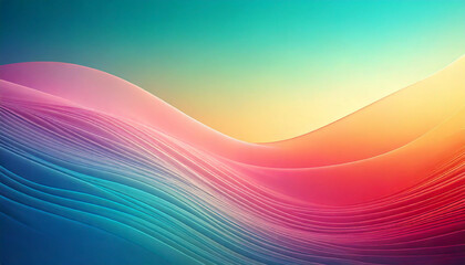 The image showcases an abstract background with colorful waves and flowing lines in vibrant shades