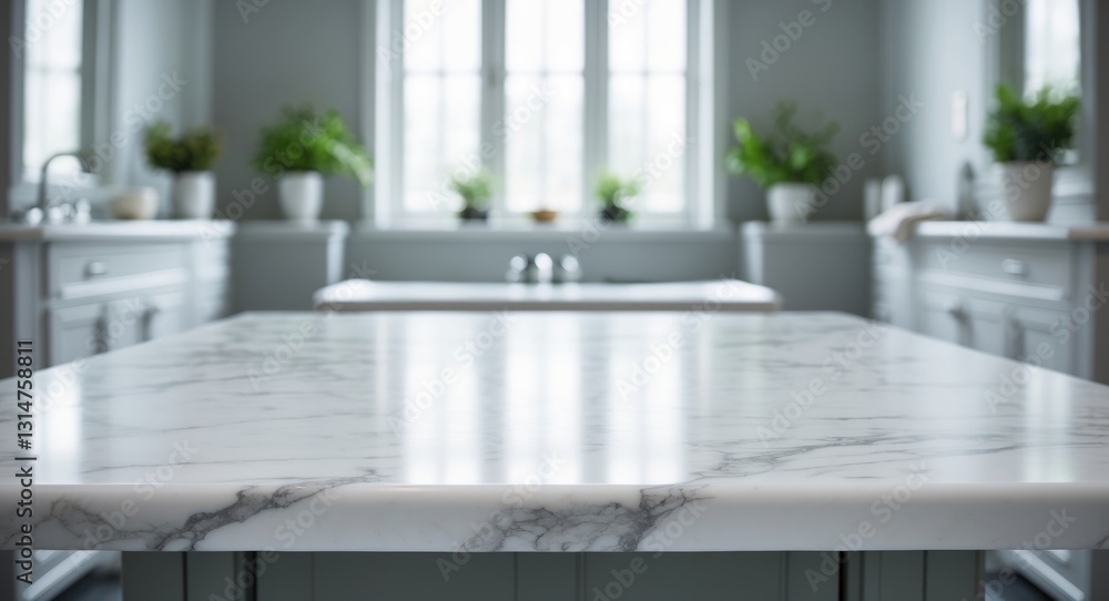 Poster marble counter table top in the background, suitable for mock-up product displays or design layouts.