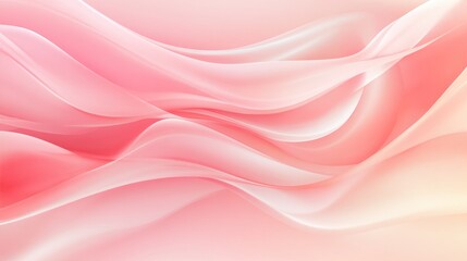 Fototapeta premium Abstract Pink Waves: A Serene Digital Art Piece