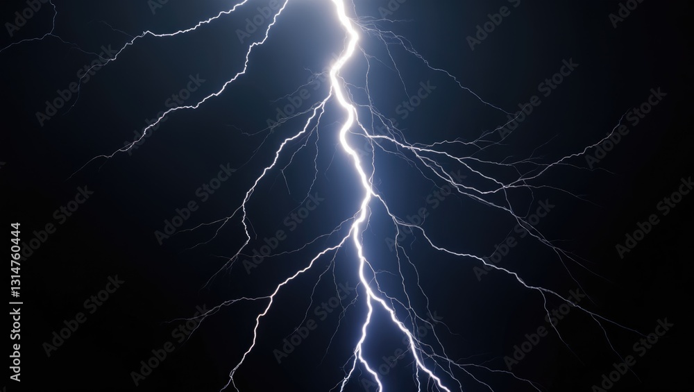 Poster lightning bolt on a black background isolated
