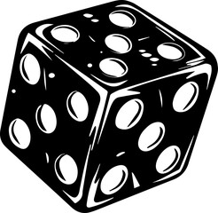 Dice vector black and white design