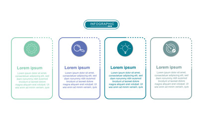 vector infographic design template, option 4 steps vector illustration.
